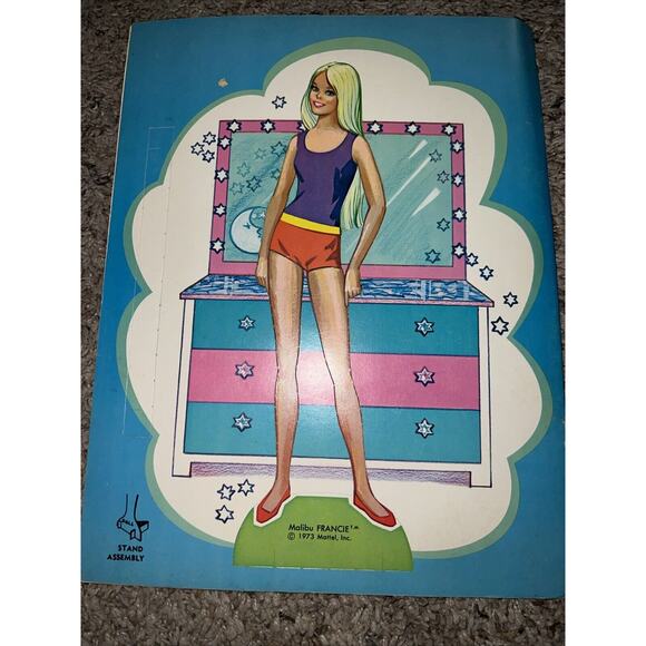 2 Vintage Whitman/Mattel FASHION PHOTO BARBIE & Malibu Francie Book 73-78 unused - Picture 3 of 14